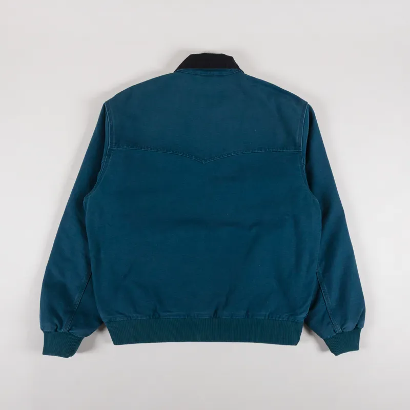 Carhartt WIP OG Santa Fe Jacket Deep Lagoon Black Stone Canvas-2