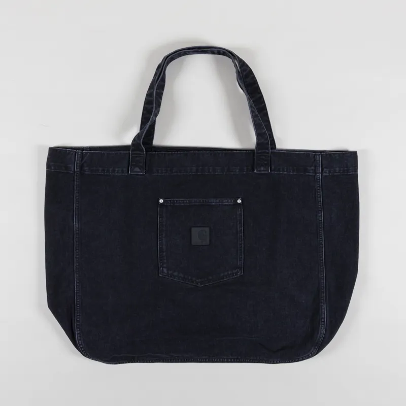 Carhartt WIP Womens Rivet Large Tote Bag Black Maitland Denim
