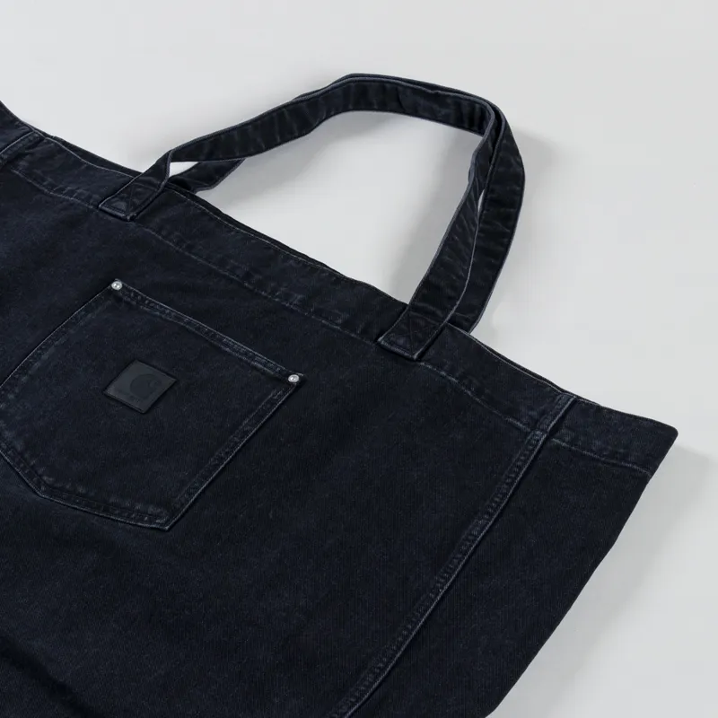 Carhartt WIP Womens Rivet Tote Bag Black Maitland Denim-7