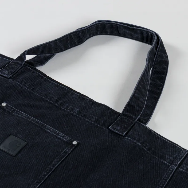 Carhartt WIP Womens Rivet Tote Bag Black Maitland Denim-9