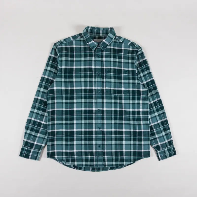 Carhartt WIP Fendrick Shirt Deep Lagoon Check