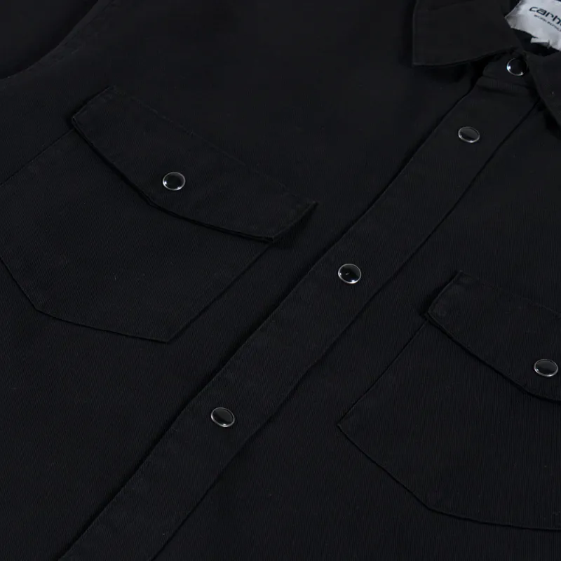 Carhartt WIP Santa Fe Shirt Black-6