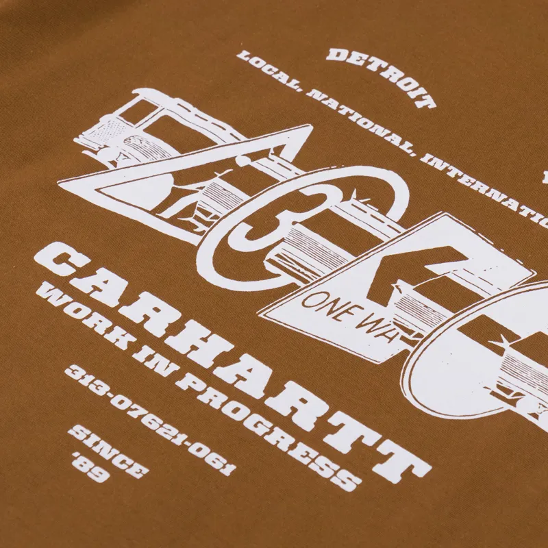 Carhartt WIP Runaway T Shirt Hamilton Brown White-4
