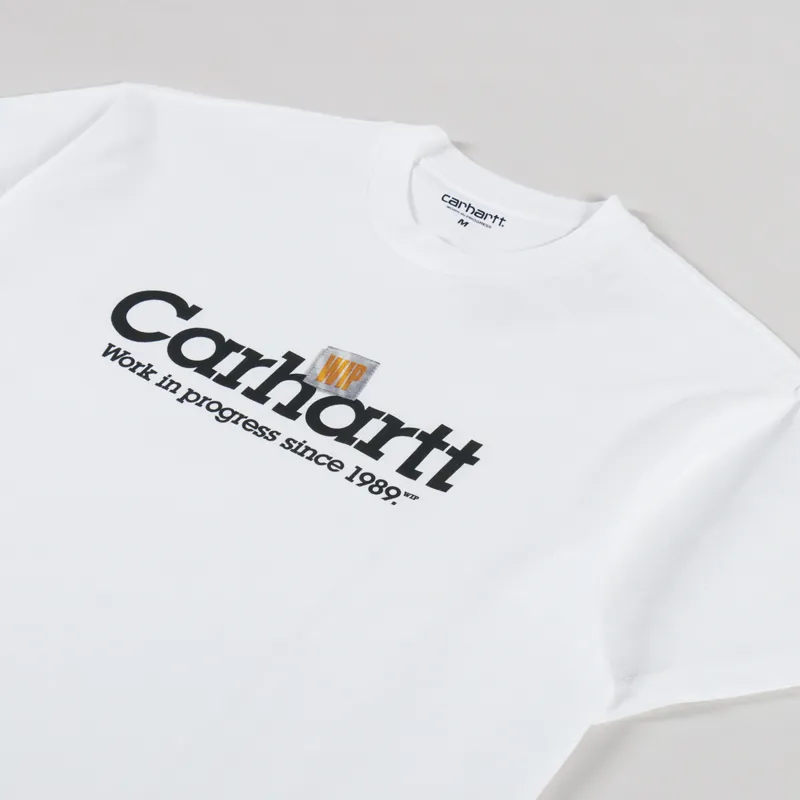 Carhartt WIP Label Script T Shirt White-1