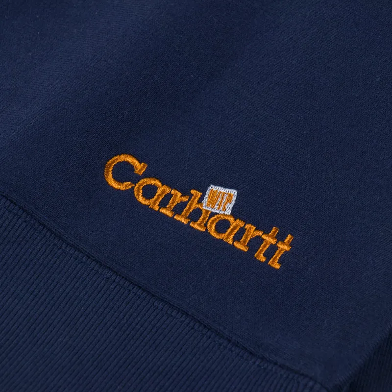 Carhartt WIP Label Script Sweat Blue-4