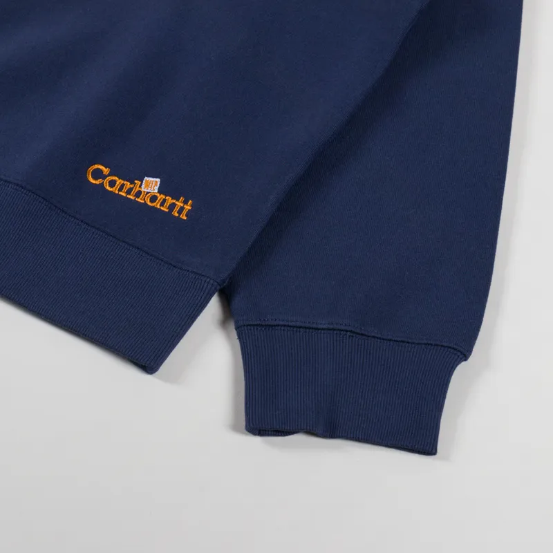 Carhartt WIP Label Script Sweat Blue-5