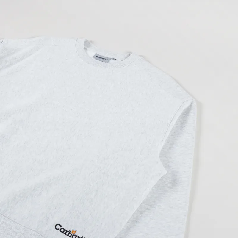 Carhartt WIP Label Script Sweat Ash Heather-2