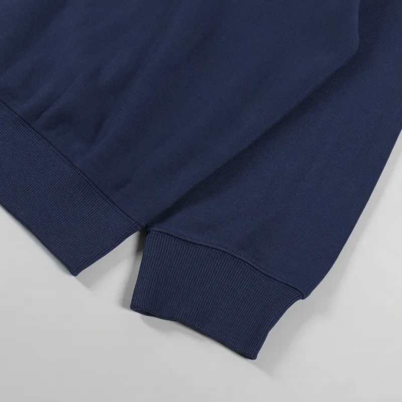 Carhartt WIP Hooded Label Script Sweat Blue-8