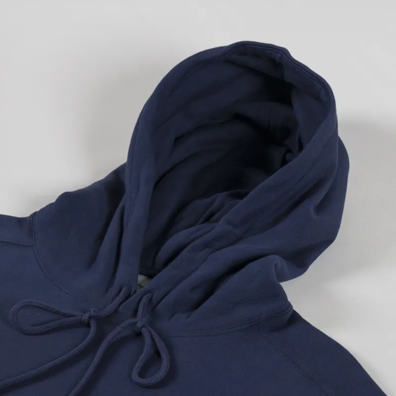 Carhartt WIP Hooded Label Script Sweat Blue-4