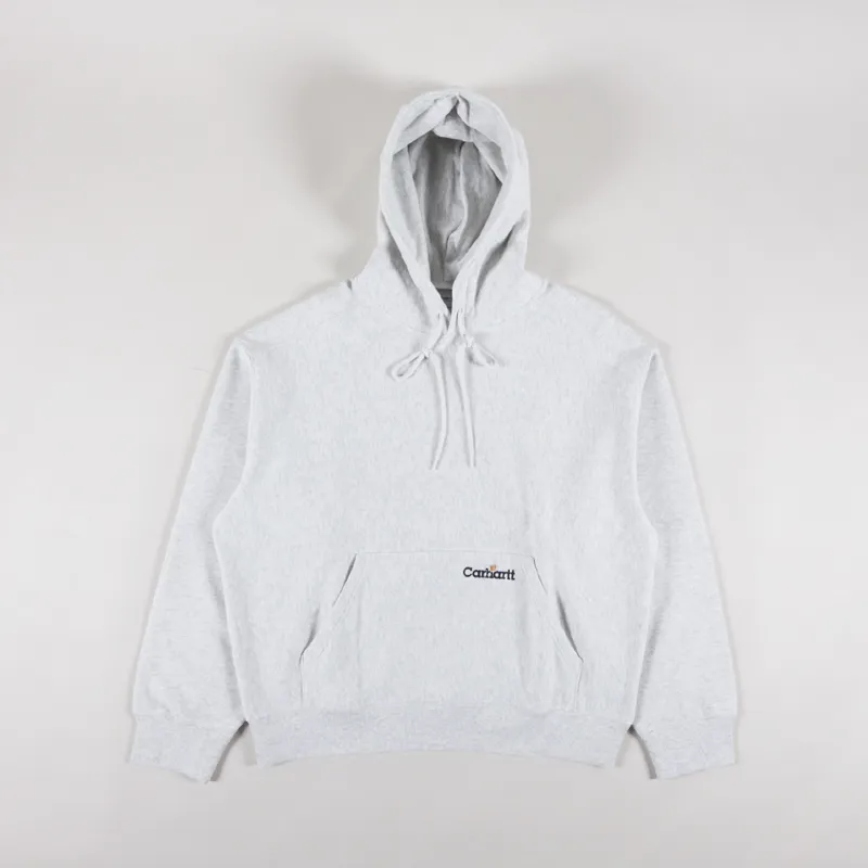 Carhartt WIP Hooded Label Script Sweat Ash Heather