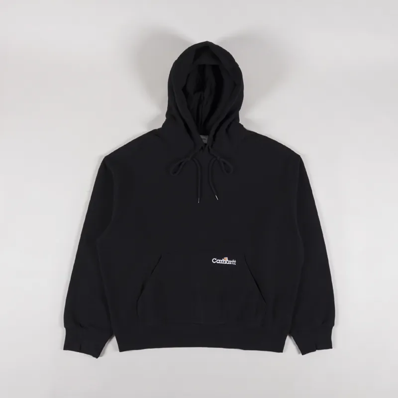 Carhartt WIP Hooded Label Script Sweat Black