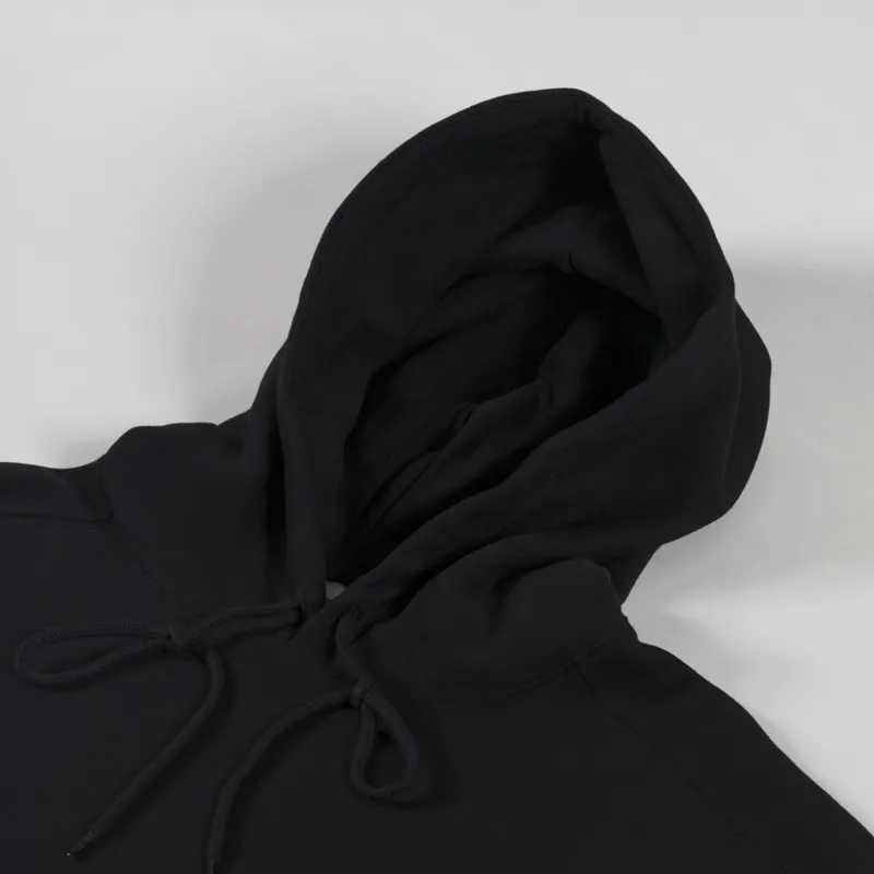 Carhartt WIP Hooded Label Script Sweat Black-4