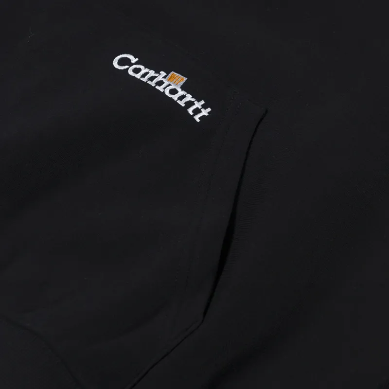 Carhartt WIP Hooded Label Script Sweat Black-5