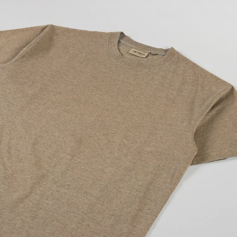 Carhartt WIP Caspian T Shirt Hamilton Brown Heather-1