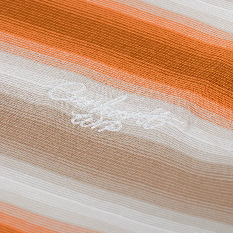 Carhartt WIP Dashner T Shirt Stripe Pumpkin-2