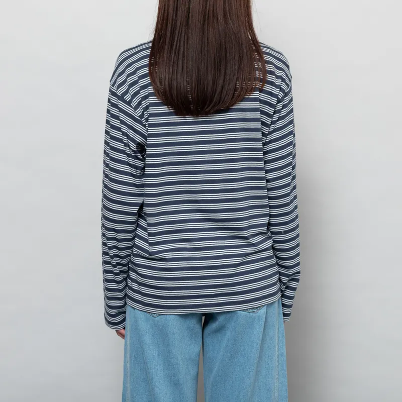 Carhartt WIP Womens Long Sleeve Sydney T Shirt Dusky Blue-3