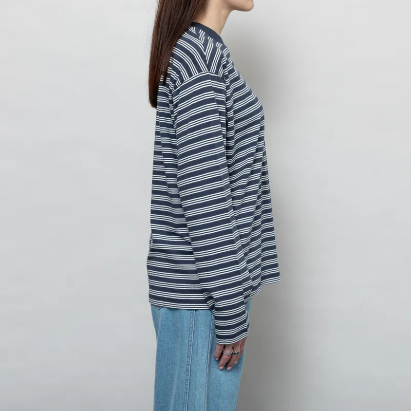 Carhartt WIP Womens Long Sleeve Sydney T Shirt Dusky Blue-4