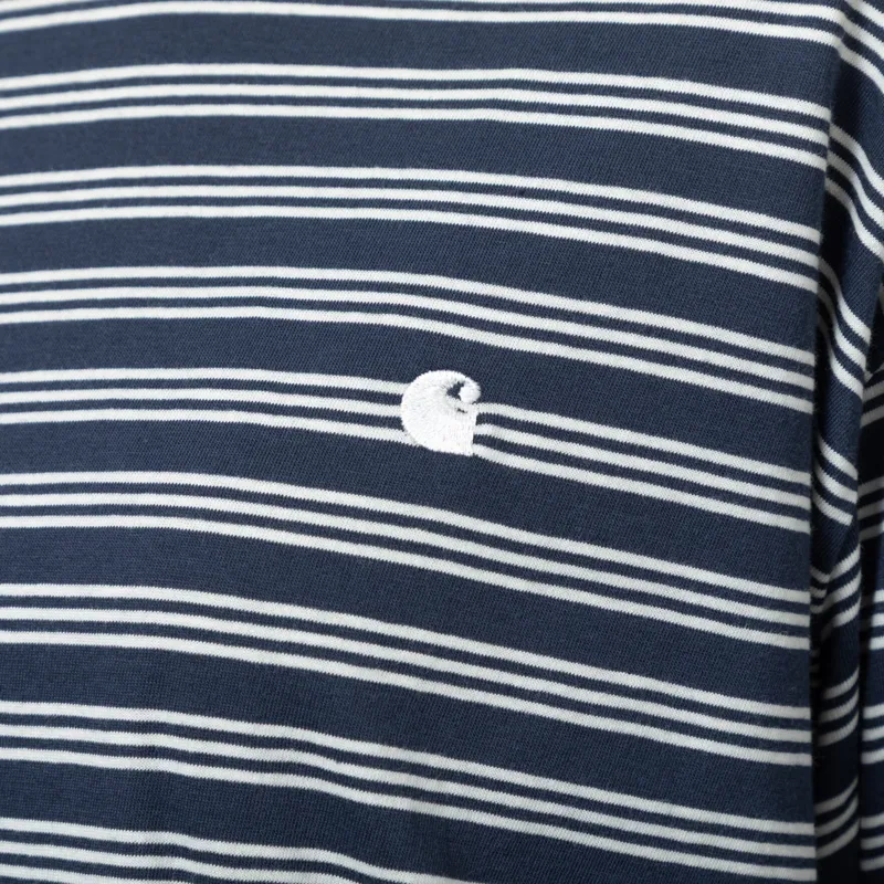 Carhartt WIP Womens Long Sleeve Sydney T Shirt Dusky Blue-6