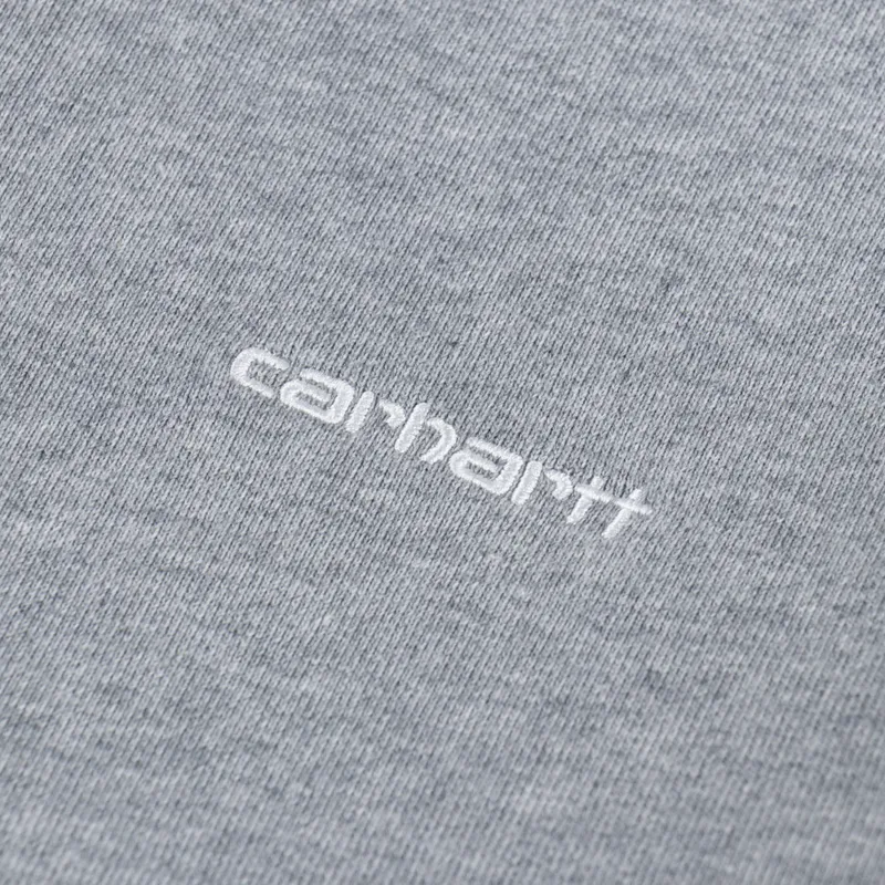 Carhartt WIP Script Embroidery Sweat Grey Heather White-5