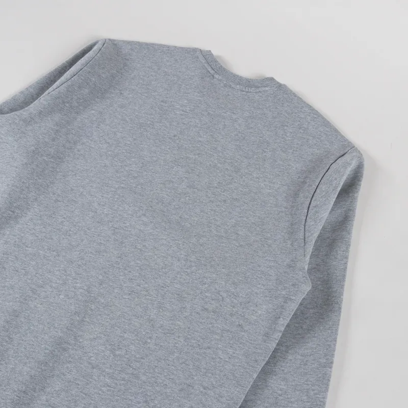 Carhartt WIP Script Embroidery Sweat Grey Heather White-3