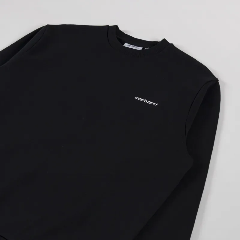 Carhartt WIP Script Embroidery Sweat Black White-1