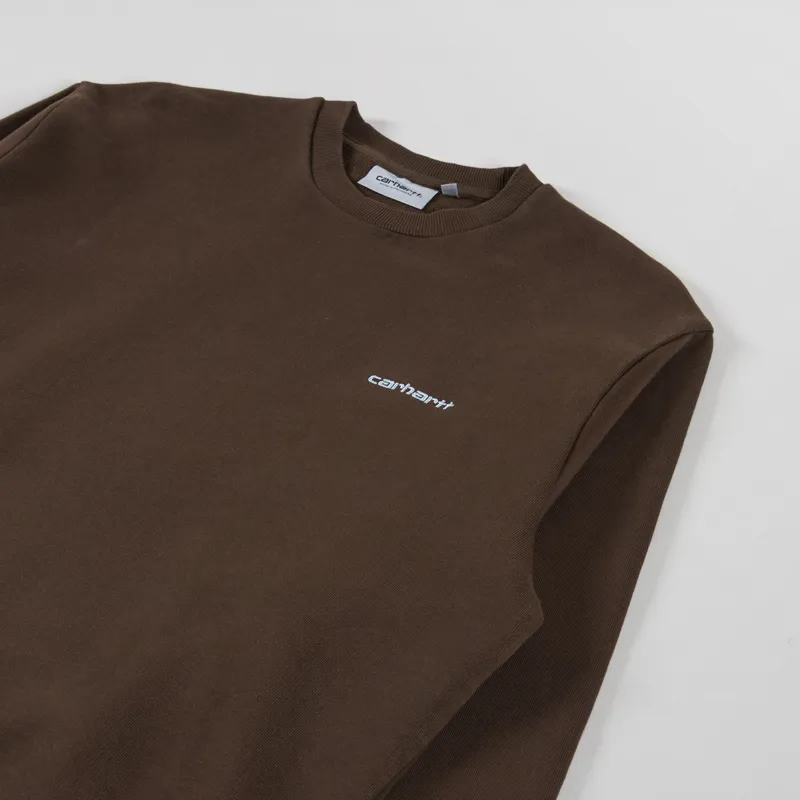 Carhartt WIP Script Embroidery Sweat Liberica Air Sky-2