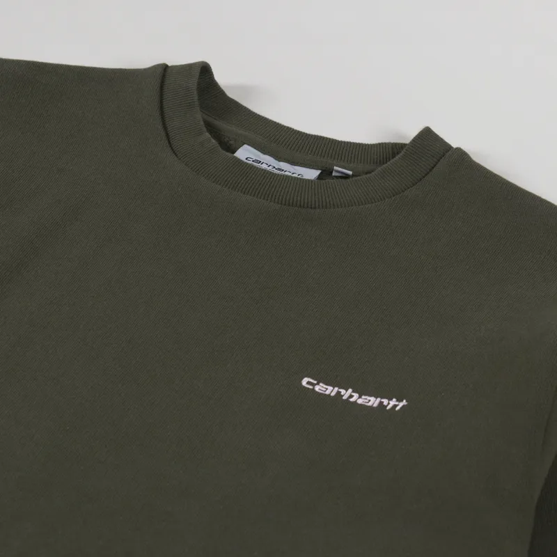 Carhartt WIP Script Embroidery Sweat Turtle Air Pink-4