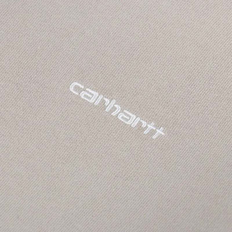 Carhartt WIP Script Embroidery Sweat Fleur De Sel White-4