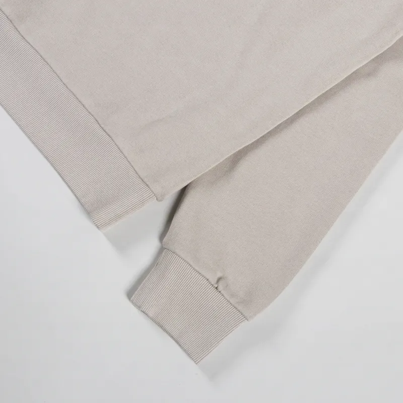 Carhartt WIP Script Embroidery Sweat Fleur De Sel White-5