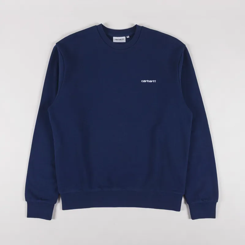 Carhartt WIP Script Embroidery Sweat Jupiter White