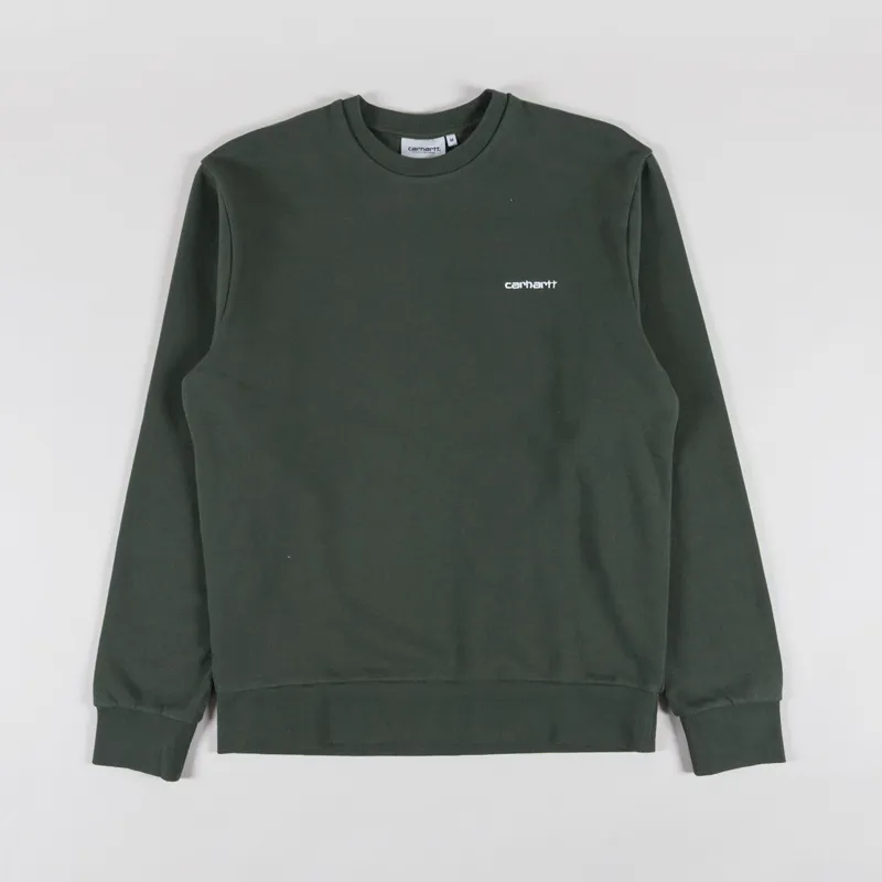 Carhartt WIP Script Embroidery Sweat Opuntia White