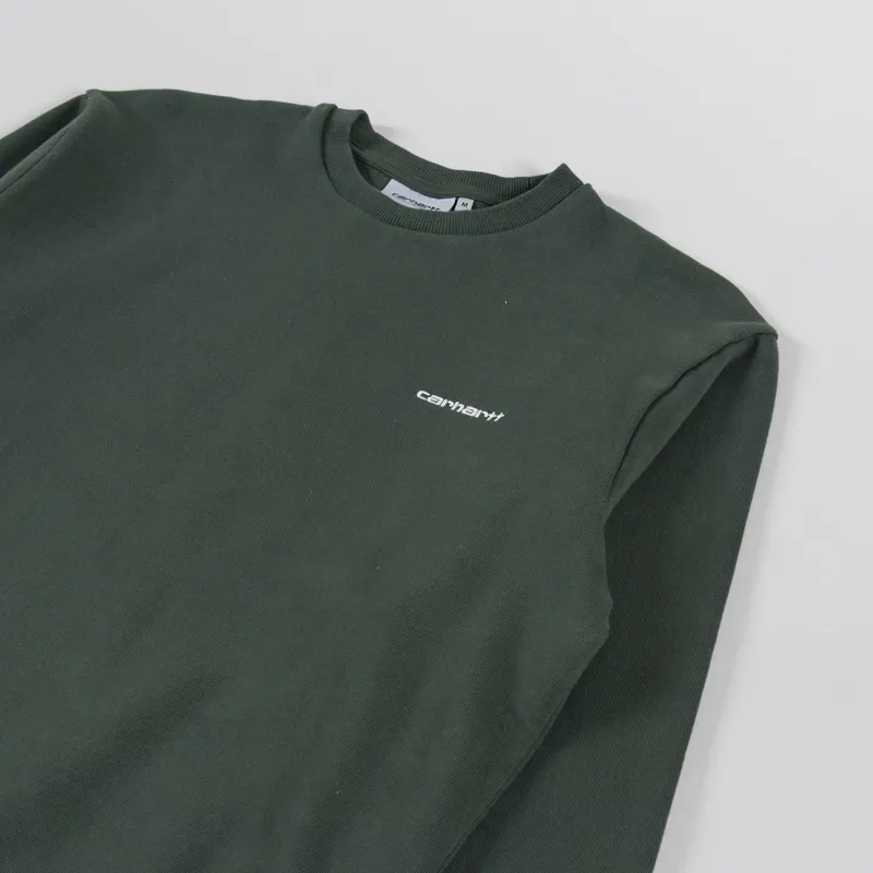 Carhartt WIP Script Embroidery Sweat Opuntia White-2