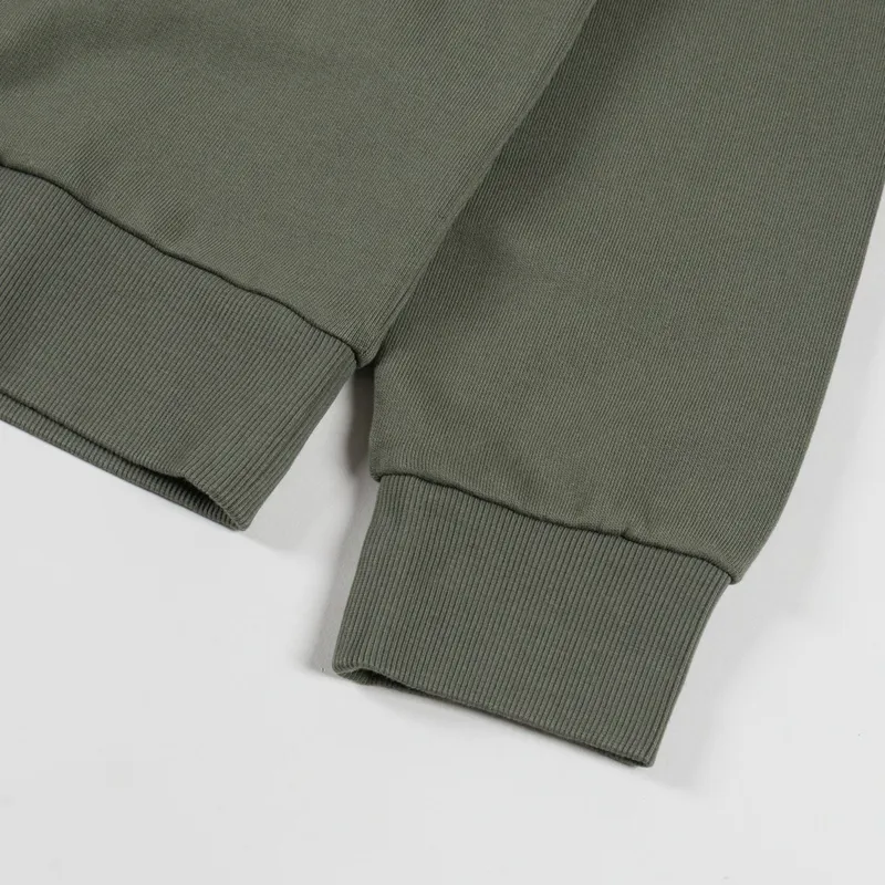 Carhartt WIP Script Embroidery Sweat Leaf White-5