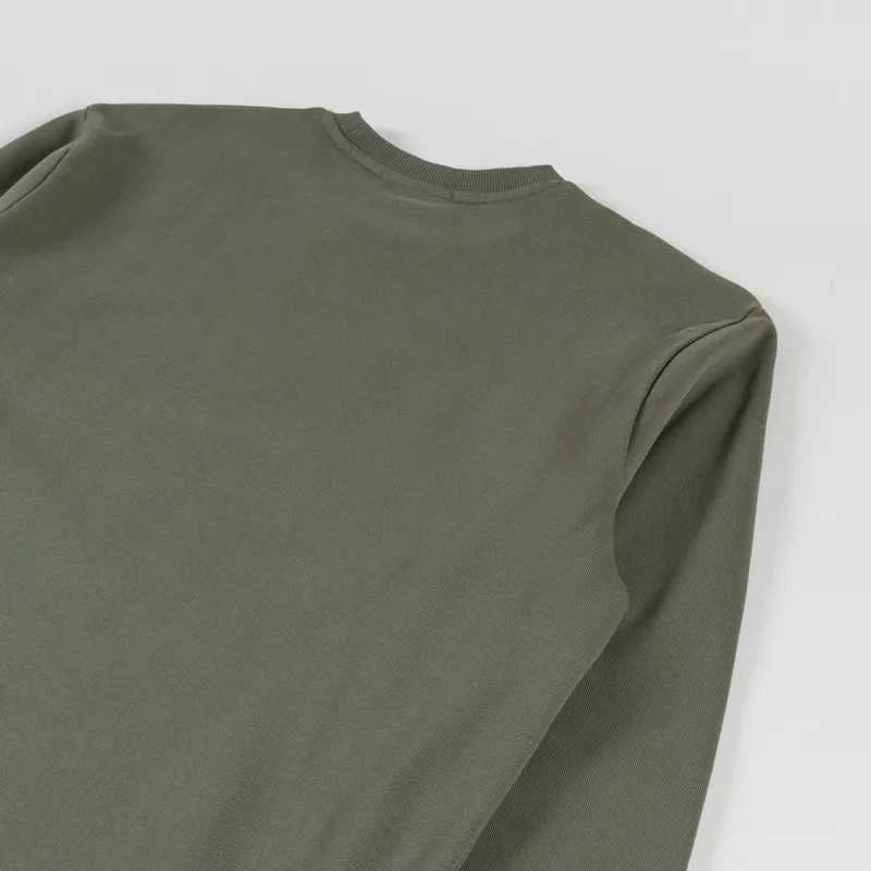 Carhartt WIP Script Embroidery Sweat Leaf White-3