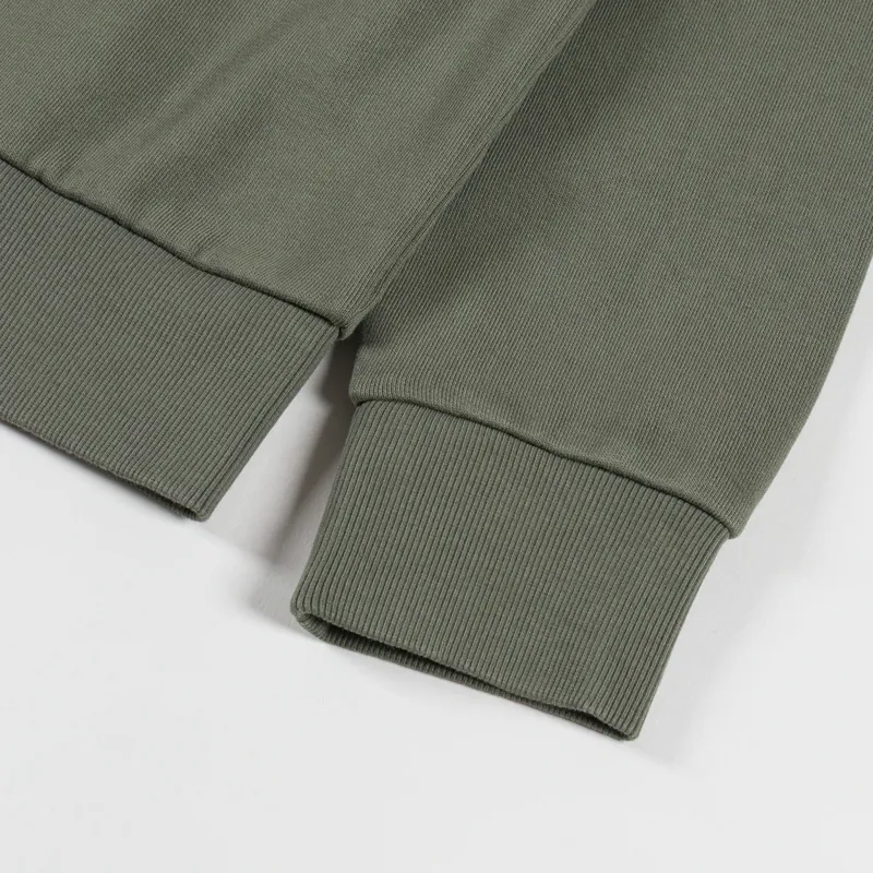 Carhartt WIP Script Embroidery Sweat Leaf White-6