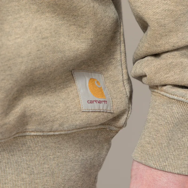 Carhartt WIP Caspian Dusty H Brown Heather Garment Dyed-4