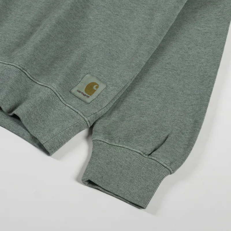 Carhartt WIP Caspian Sweatshirt Park Heather Garment Dyed-6