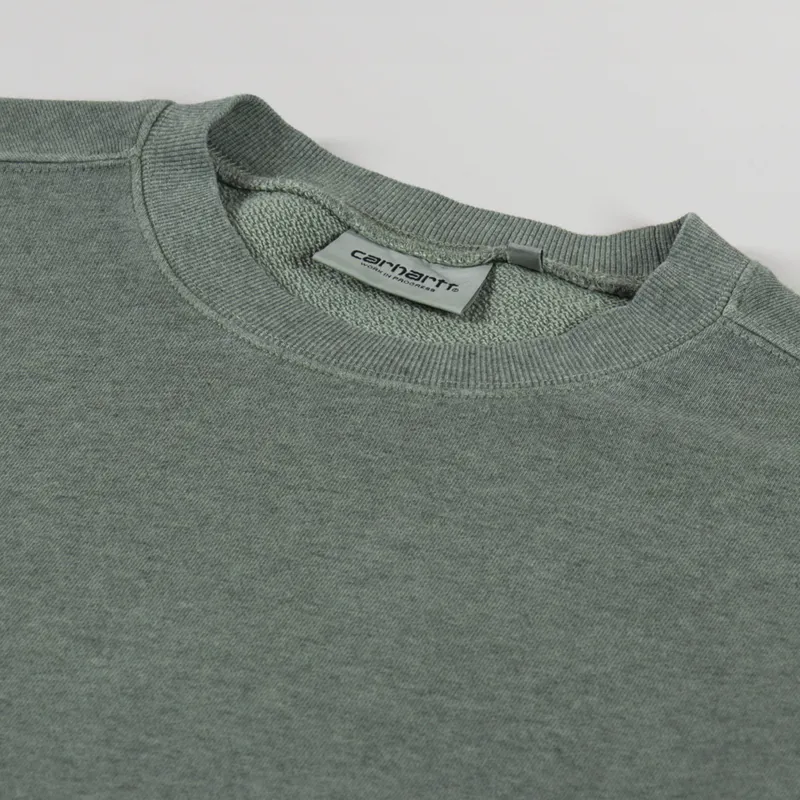 Carhartt WIP Caspian Sweatshirt Park Heather Garment Dyed-4