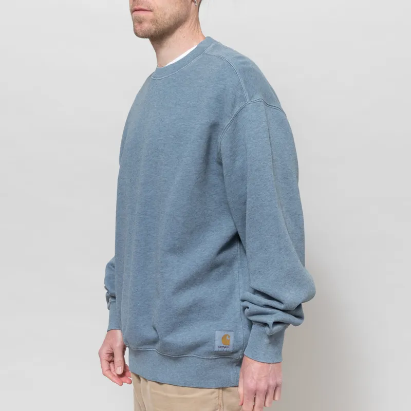 Carhartt WIP Caspian Shady Blue Heather Garment Dyed-1