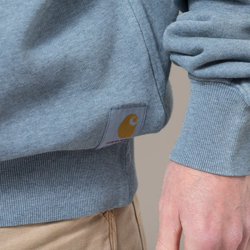 Carhartt WIP Caspian Shady Blue Heather Garment Dyed-5