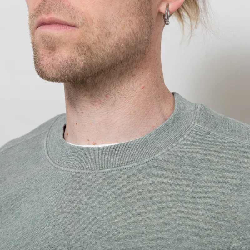 Carhartt WIP Caspian Sweatshirt Shady Green Heather Garment Dyed-3