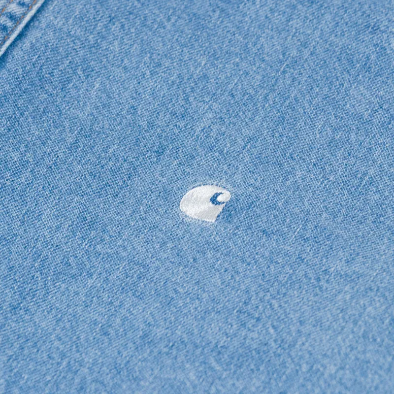 Carhartt WIP Long Sleeve Lucas Shirt Blue Bleached-6