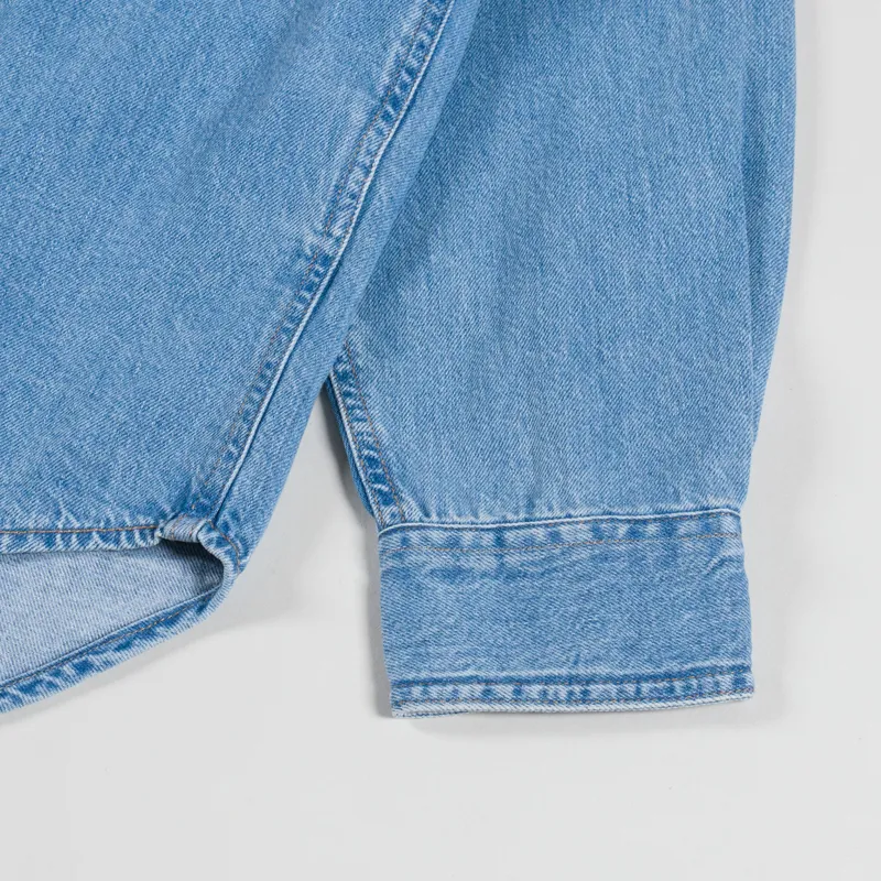Carhartt WIP Long Sleeve Lucas Shirt Blue Bleached-7