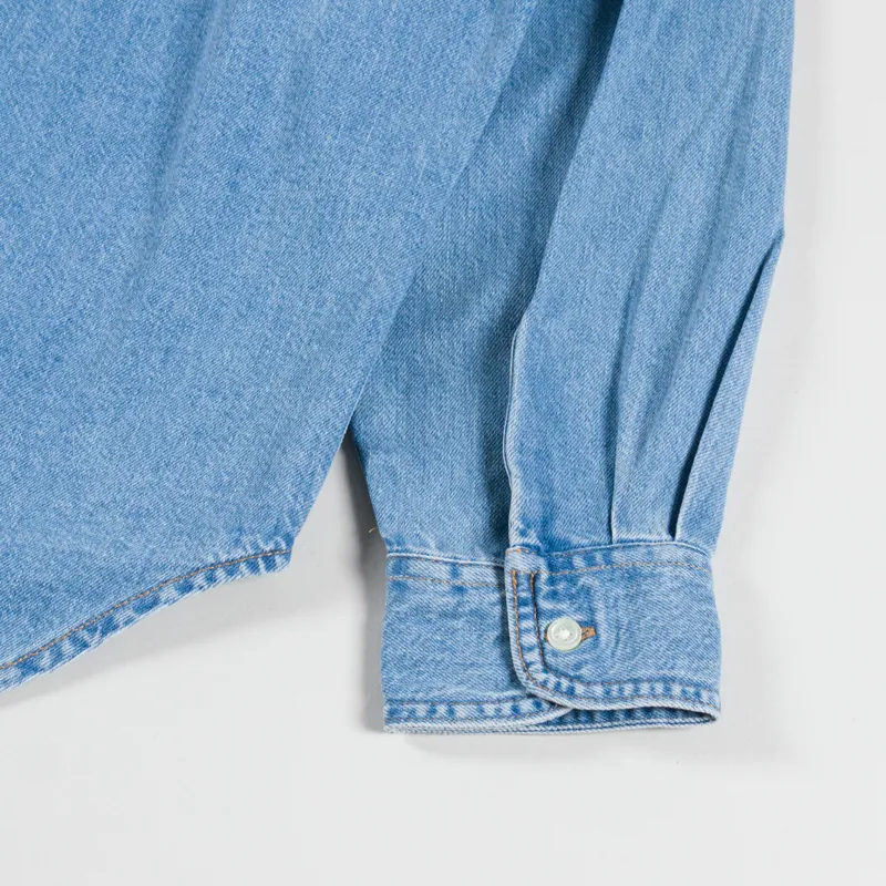 Carhartt WIP Long Sleeve Lucas Shirt Blue Bleached-8