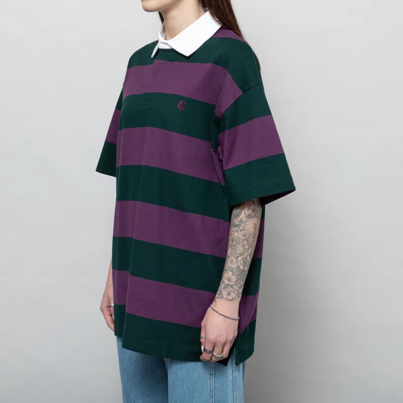 Carhartt WIP Womens Seffner Polo T Shirt Conifer-1