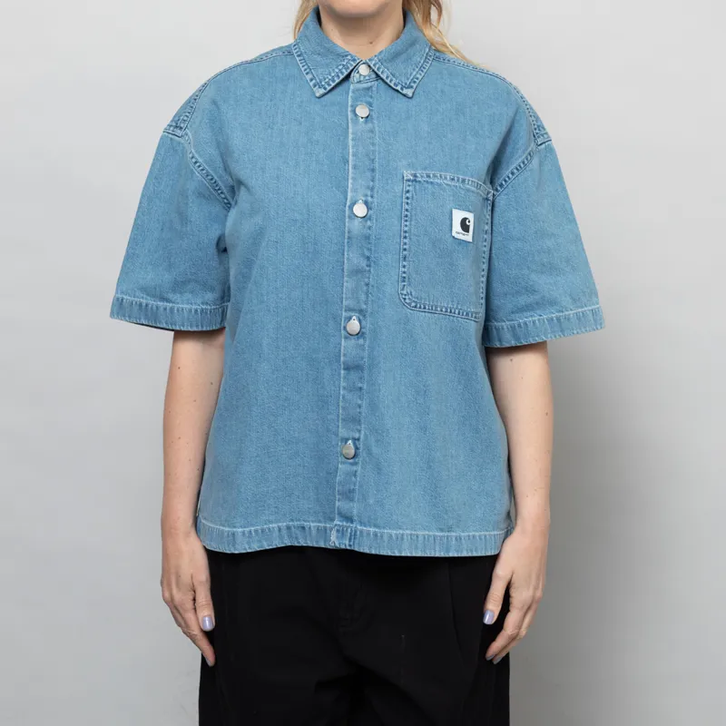 Carhartt WIP Womens Lovilia Shirt Blue Bleached