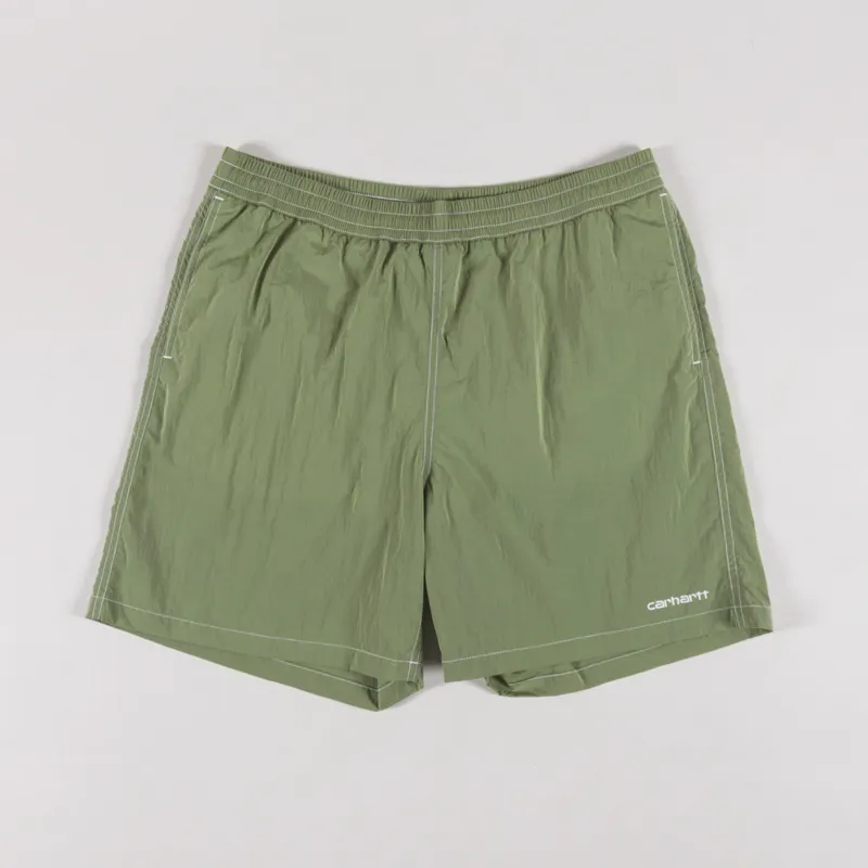 Carhartt WIP Canby Swim Trunks Gentle Green White
