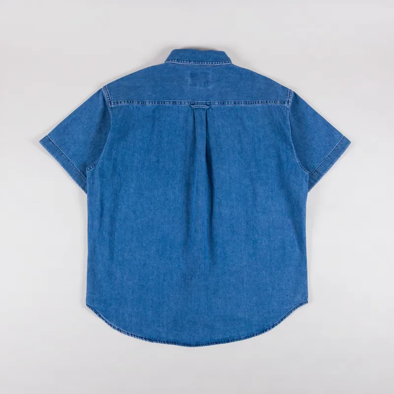 Carhartt WIP Lucas Shirt Blue Stone Washed-1