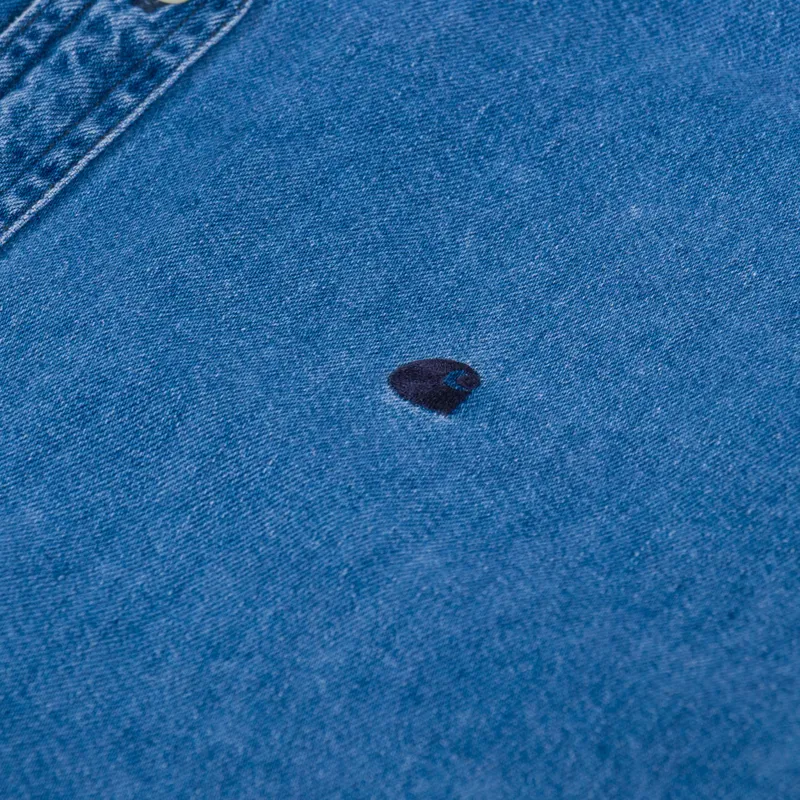 Carhartt WIP Lucas Shirt Blue Stone Washed-6