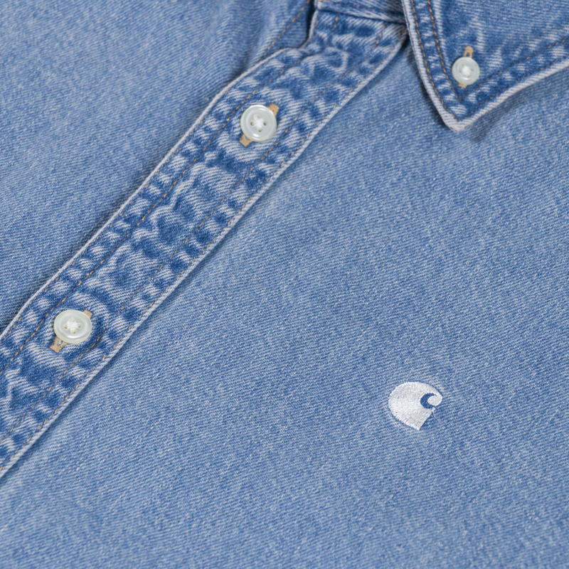 Carhartt WIP Lucas Shirt Blue Bleached-3